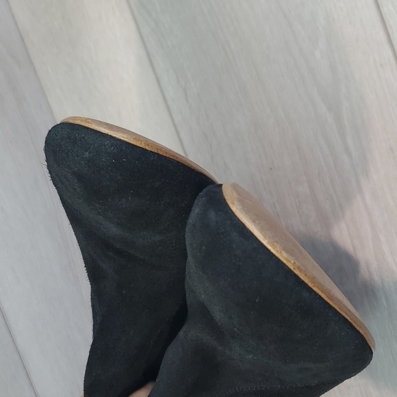 Steve Madden Women Hipster Suede Ankle Heels shoes boots sz 9B - Picture 3 of 11